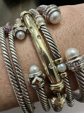 David Yurman Pearl Metro Bracelet 7”